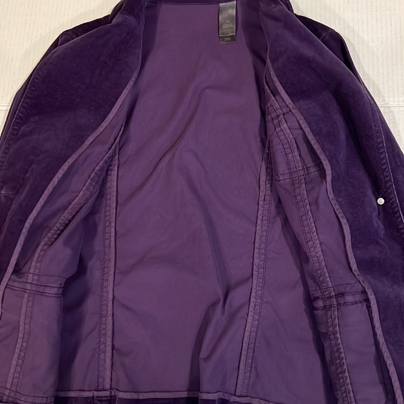 Liz Claiborne Womans Purple Corduroy Cotton Blend Blazer Jacket Size Medium - Picture 5 of 8